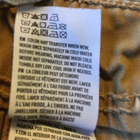 American Eagle Pants Mens Sz 34 Tan Relaxed Straight Fit Lightly Distressed - Picture 12 of 12